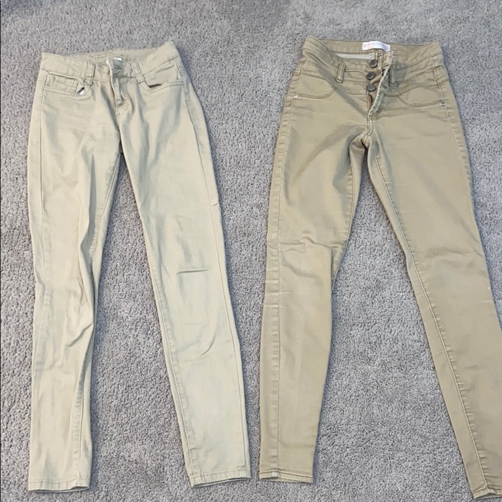 School khaki skinny pants 2 for $25